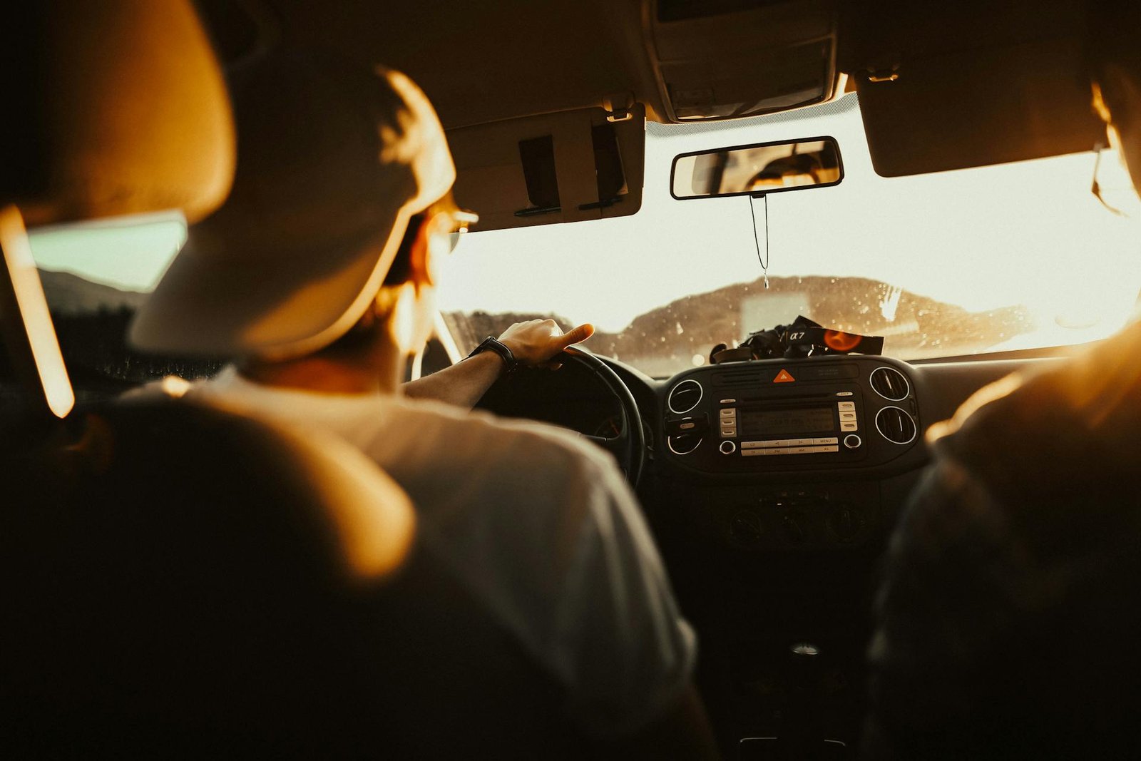 Defensive driving practice on the road